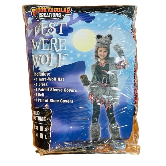 SPOOKTACULAR | Girl's Werewolf Costume Halloween Costume Medium GUC 8 10 yrs GUC - Picture 4 of 6